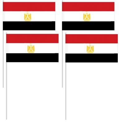 Egypte Zwaaivlaggetjes - 50x - 12 x 24 cm - Egyptische vlaggetjes - feestartikelen
