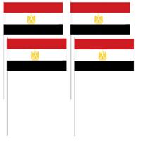 Egypte Zwaaivlaggetjes - 50x - 12 x 24 cm - Egyptische vlaggetjes - feestartikelen