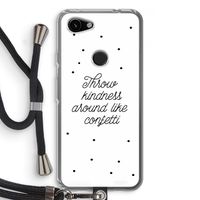 Confetti: Pixel 3a Transparant Hoesje met koord