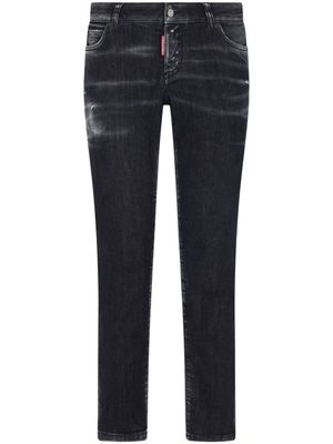 DSQUARED2 jean slim à effet usé - Noir