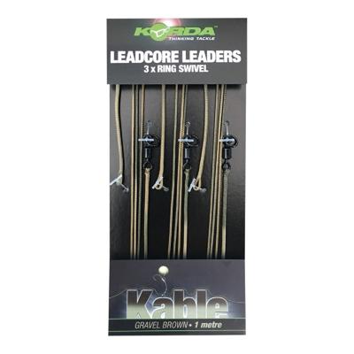 Korda Leadcore Leader Ring Swivel 3st Gravel Brown