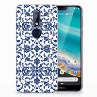 Nokia 7.1 TPU Case Flower Blue - thumbnail