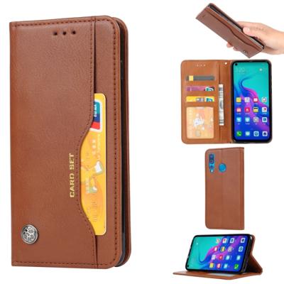 Knead huidtextuur horizontaal Flip lederen case voor Huawei Nova 4 met foto frame & houder & kaartsleuven & portemonnee (bruin)