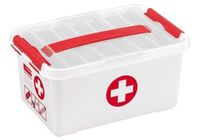 Sunware Q-line first aid box 6 liter met inzet wit/transp/rood