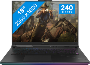 ASUS ROG Strix SCAR 18 G834JYR-R6019W Laptop 45,7 cm (18") 2.5K Intel® Core™ i9 i9-14900HX 32 GB DDR5-SDRAM 2 TB SSD NVIDIA GeForce RTX 4090 Wi-Fi 6E (802.11ax) Windows 11 Home Zwart