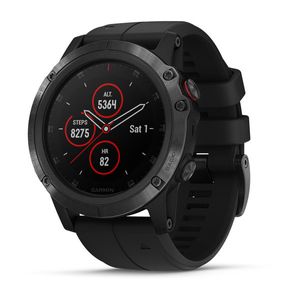 Garmin fēnix 5X Plus Sapphire - zwart met zwarte band smartwatch 51 mm