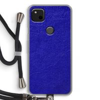 Majorelle Blue: Pixel 4a Transparant Hoesje met koord