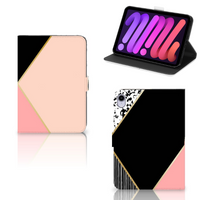 iPad Mini 6 (2021) Tablet Beschermhoes Zwart Roze Vormen - thumbnail