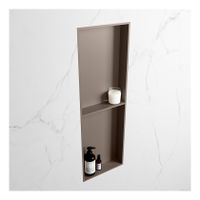 Wandnis Solid Surface Easy | In- en opbouw | 30x150x8 cm | 2 vakken | Smoke