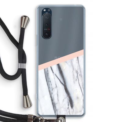 A touch of peach: Sony Xperia 5 II Transparant Hoesje met koord