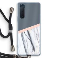 A touch of peach: Sony Xperia 5 II Transparant Hoesje met koord