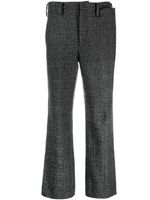 Yohji Yamamoto pantalon droit à motif pied-de-poule - Gris - thumbnail