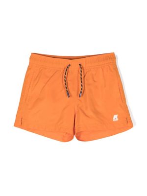 K Way Kids short de bain à logo imprimé - Orange