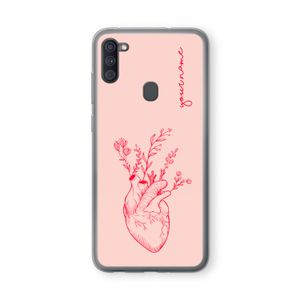Blooming Heart: Samsung Galaxy A11 Transparant Hoesje