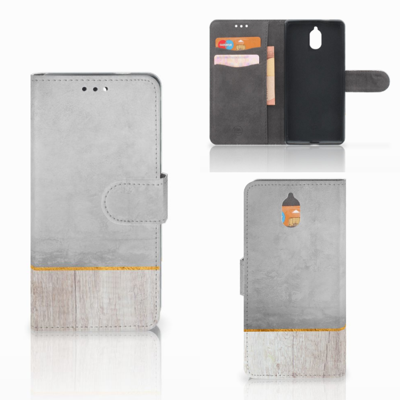 Nokia 3.1 (2018) | Book Style Case | Wood Concrete