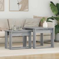 Koffietafel Set 2 pcs Grijs Sonoma Bewerkt hout