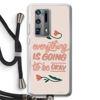 Optimistic flower girl: Huawei P40 Pro Plus Transparant Hoesje met koord