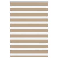 VidaXL Zebra blind 95x150 cm stofbreedte 90,9 cm polyester zandbruin