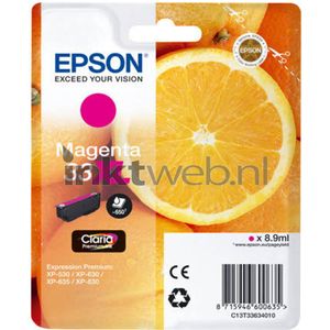 Epson Oranges 33XL M inktcartridge 1 stuk(s) Origineel Hoog (XL) rendement Magenta