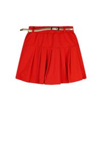 NoNo zomer PU skort meisjes - loving rood - plooien, met riem - Sella