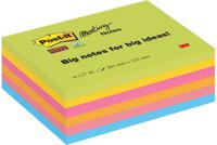 Post-it Super Sticky Meeting notes, 45 vel, ft 203 x 153 mm, geassorteerde kleuren, pak van 6 blokken - thumbnail