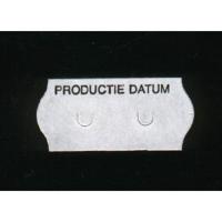 Etiket 2612 wit/zwart PRODUCTIEDATUM