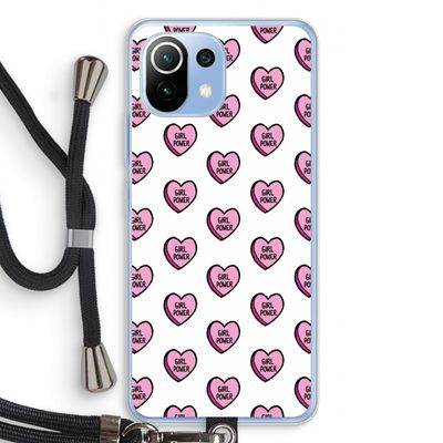 GIRL POWER: Xiaomi Mi 11 Lite Transparant Hoesje met koord