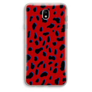 Red Leopard: Samsung Galaxy J7 (2017) Transparant Hoesje
