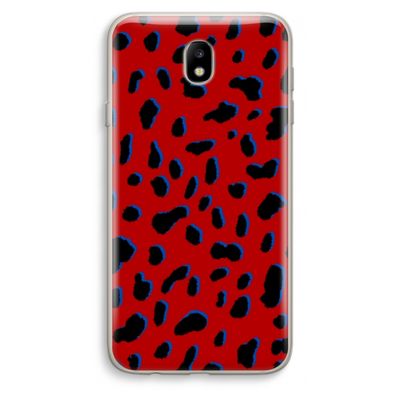 Red Leopard: Samsung Galaxy J7 (2017) Transparant Hoesje