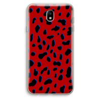 Red Leopard: Samsung Galaxy J7 (2017) Transparant Hoesje