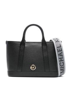 Michael Michael Kors sac à main en cuir à plaque logo - Noir