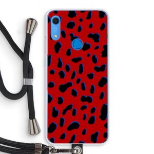 Red Leopard: Huawei Y6s Transparant Hoesje met koord