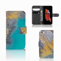 Apple iPhone 6 | 6s | Bookcase | Marble Blue Gold