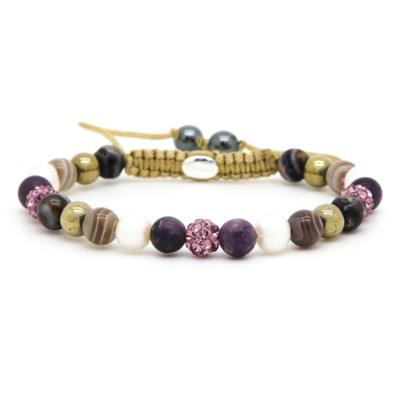 Karma Armband Spiral Sophia Purple Crystal