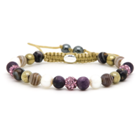 Karma Armband Spiral Sophia Purple Crystal