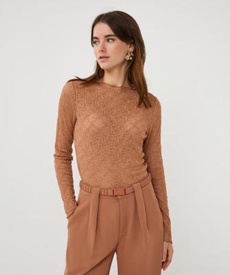 Esqualo Top Lace | Cappuccino