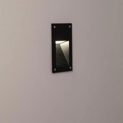 Trapverlichting zwart buitenlamp &apos;Reco&apos; 3W warm wit 3000k