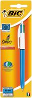 Bic 4 Colours Original 4-kleurenbalpen, medium, klassieke inktkleuren, lichaam blauw, op blister Bic 4 Colours Original 4-kleurenbalpen, medium, klassieke inktkleuren, lichaam blauw, op blister