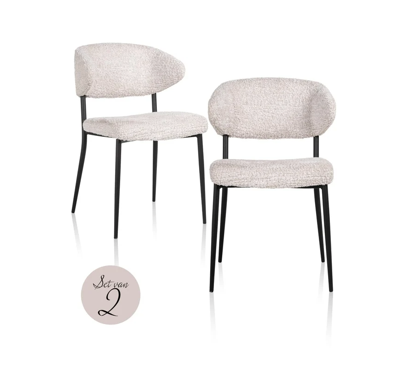 Stoel Bea Lovely Cream - set van 2