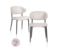 Stoel Bea Lovely Cream - set van 2