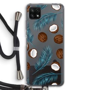 Kokosnoot roze: Samsung Galaxy A22 5G Transparant Hoesje met koord
