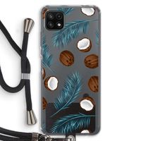 Kokosnoot roze: Samsung Galaxy A22 5G Transparant Hoesje met koord