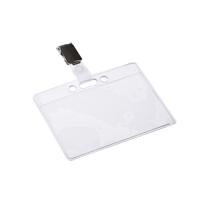 Badge europel met strip en clip 90x60mm