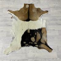 Geitenhuid bruin zwart wit creme 100x85cm - thumbnail