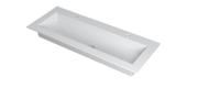 Wastafel INK Kraft Polystone 2 Kraangaten 120 cm Mat Wit