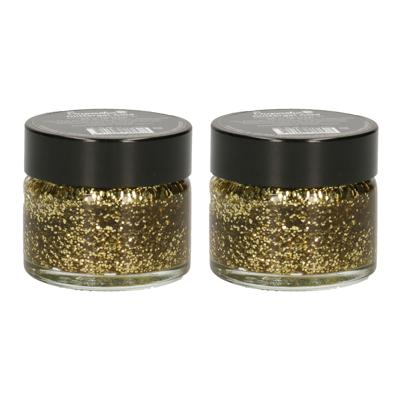 Superstar Glittergel - 2x - lichaam en gezicht - goud - 15 ml
