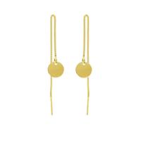 Karma Pull Through Doortrek Oorbellen Disc Goud