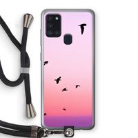 Fly away: Samsung Galaxy A21s Transparant Hoesje met koord
