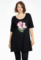 Yoek Tuniek wide bottom FLOR | Zwart | Maat 54/56