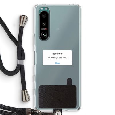 Reminder: Sony Xperia 5 III Transparant Hoesje met koord